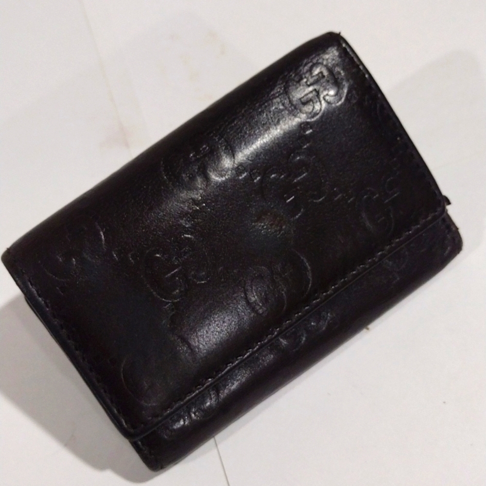 Gucci Women's Guccissima Leather Brown & Gold 6 Keys Case Holder - Accessory - Picture 4 of 13